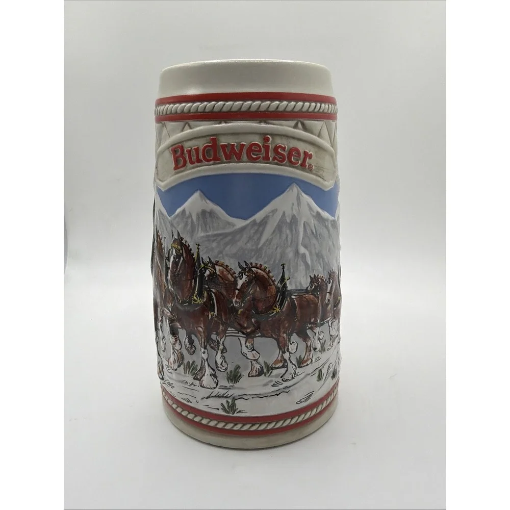 Budweiser 1985 Holiday Beer Stein Limited Edition 